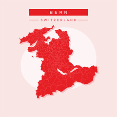 Vector illustration vector of Bern map Switzerland