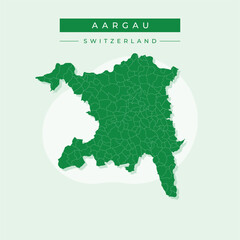 Vector illustration vector of Aargau map Switzerland