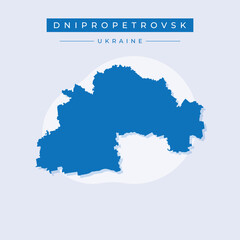 Obraz premium Vector illustration vector of Dnipropetrovsk map Ukraine