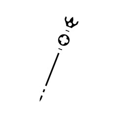 stickpin jewelry glyph icon vector. stickpin jewelry sign. isolated symbol illustration