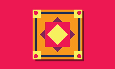 illustration of an background with shapes, Digital square vector pattern with uses for packaging design, branding, wedding cards & invitations, clothing, scrapbooks, home decor pillows, towels