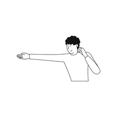 coloring books vector person poses illustration