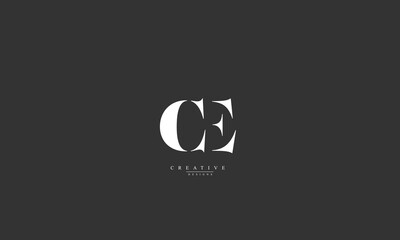 Alphabet letters Initials Monogram logo CE EC C E