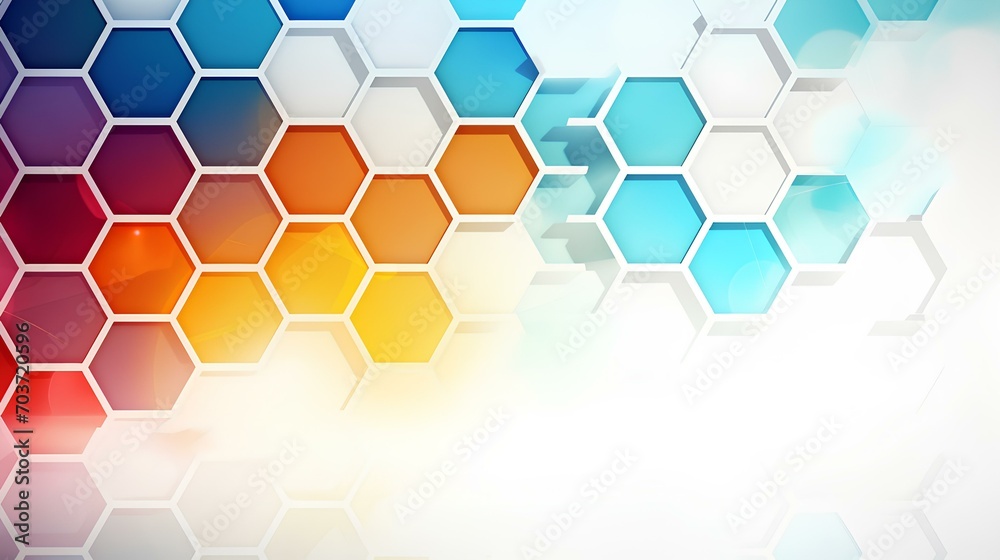 Poster Geometric abstract pattern in the form of hexagons. Graphics.