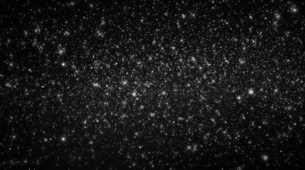 Foto op Plexiglas Falling snow down texture on  black background  © Planetz