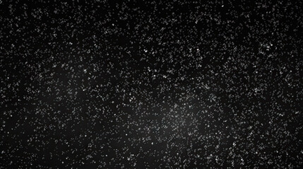 Falling snow down texture on  black background 