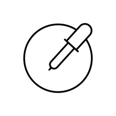 Eyedropper tool outline icons, minimalist vector illustration ,simple transparent graphic element .Isolated on white background