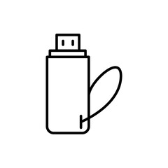 Flash drive outline icons, minimalist vector illustration ,simple transparent graphic element .Isolated on white background
