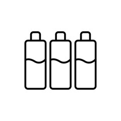 Ink bottle outline icons, minimalist vector illustration ,simple transparent graphic element .Isolated on white background