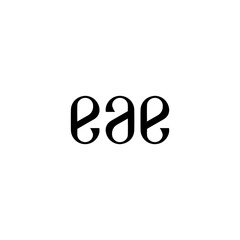 EAE logo. EAE set , E A E design. White EAE letter. EAE, E A E letter logo design. Initial letter EAE letter logo set, linked circle uppercase monogram logo. E A E letter logo vector design.	
