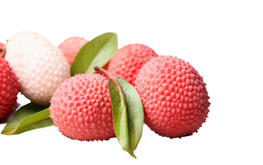 Experiencing the Allure of Exquisite Lychees Isolated on Transparent Background PNG.