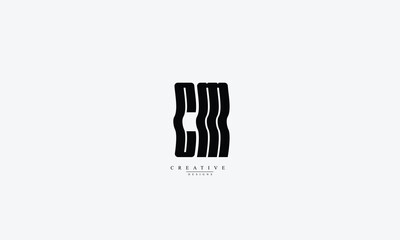 Alphabet letters Initials Monogram logo CM MC C M