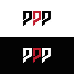 PPP set ,PPP logo. P P P design. White PPP letter. PPP, P P P letter logo design. Initial letter PPP letter logo set, linked circle uppercase monogram logo. P P P letter logo vector design.	
