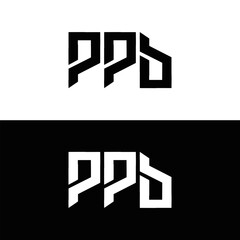 PPB set ,PPB logo. P P B design. White PPB letter. PPB, P P B letter logo design. Initial letter PPB letter logo set, linked circle uppercase monogram logo. P P B letter logo vector design.	

