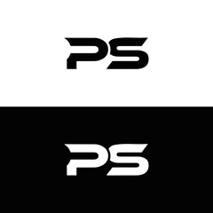 PS set ,PS logo. P S design. White PS letter. PS, P S letter logo design. Initial letter PS letter logo set, linked circle uppercase monogram logo. P S letter logo vector design.	
