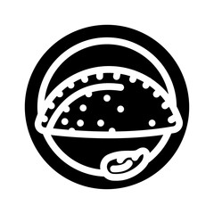 empanadas spanish cuisine glyph icon vector. empanadas spanish cuisine sign. isolated symbol illustration