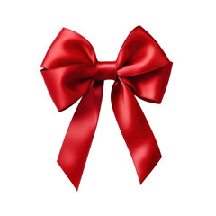 Red ribbon and bow png object