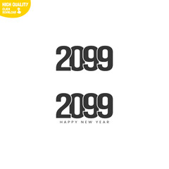 Creative Happy New Year 2099 Logo Design