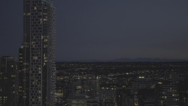 city skyline at night
