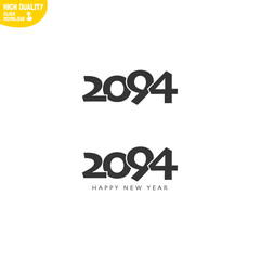 Creative Happy New Year 2094 Logo Design