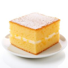 Fototapeta na wymiar Delicious homemade sponge cake, AI Generative.