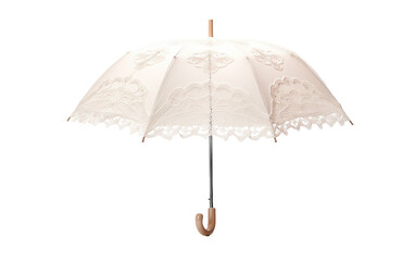 The Allure of an Exquisite Lace Parasol Isolated on Transparent Background PNG.