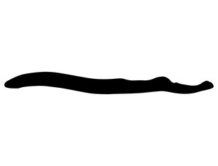 Sea Lamprey silhouette vector art white background