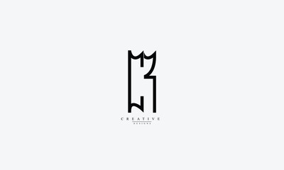 Alphabet letters Initials Monogram logo CR RC C R