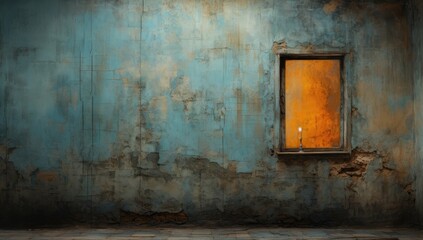 Naklejka premium Vintage wall with cracked concrete texture, showcasing the beauty of weathered surfaces.