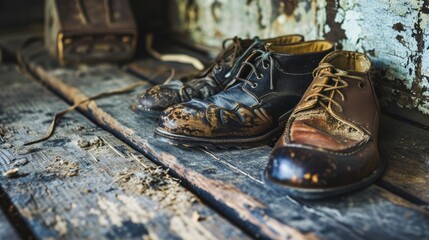 Conceptual shooting of shoes
