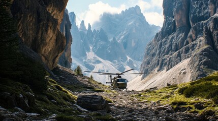 View of an army helicopter