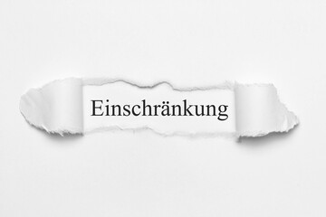 Einschränkung	