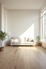 Bright and Airy Living Room With Plants