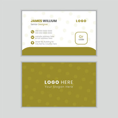 Modern minimalist corporate business card design template with creative design concept and editable content.