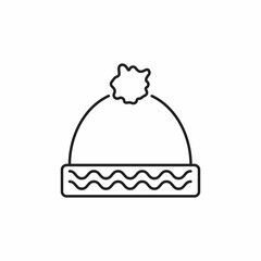 Winter hat icon design.