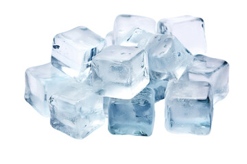Icecubes Isolated on transparent background - obrazy, fototapety, plakaty