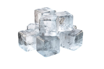 Icecubes Isolated on transparent background