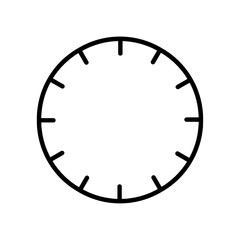 clock time icon blank template isolated on white and transparent background. hour minute timer second vector illustration blank