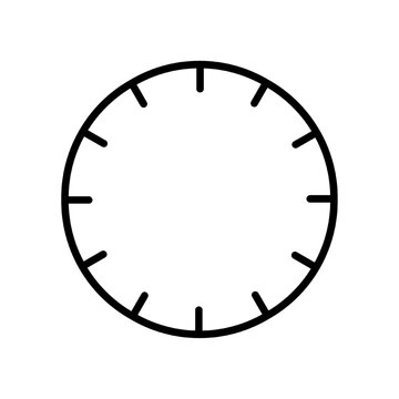 clock time icon blank template isolated on white and transparent background. hour minute timer second vector illustration blank