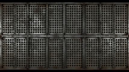 metal grid background, A collection of metal grated cells suitable for industrial, construction or technology-themed designs. Perfect for adding texture and depth to backgrounds, banners, and websites
