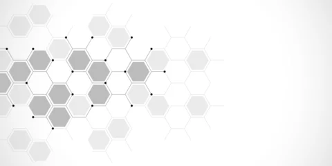 Foto op Aluminium Abstract design element with geometric background of hexagons shape pattern © berCheck