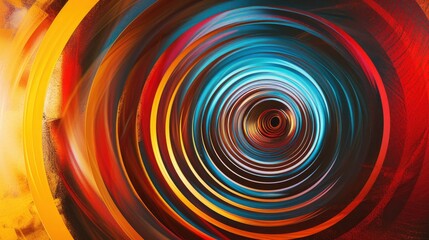 An abstract image of concentric circles expanding outward,