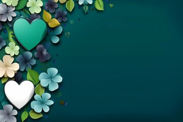 a mockup with a heart for Valentine's day, a romantic postcard template