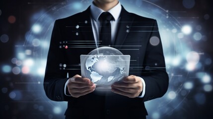 Businessman Successfully Validates Online Document Using Modern Technology