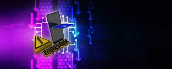 3d illustration phone and credit card