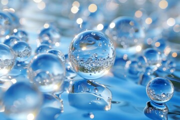 Water molecule hydrogen oxygen atoms molecules magnification microscope atom particles bonds chemistry technology molecular physics research micro innovation structure spheres colorful model element