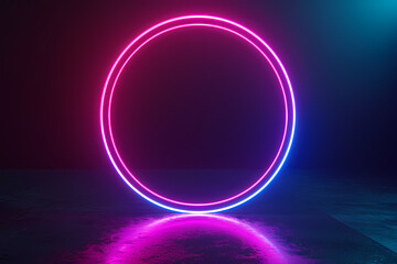 neon circle circular ring abstract