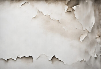 White wall background. Old painted wall texture. Peeling paint. Abstract white grunge background.