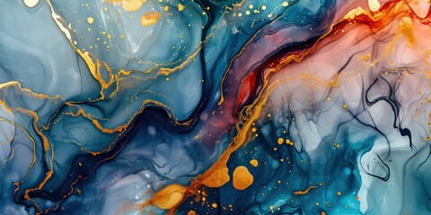 Fototapeta premium Marble trendy holographic Featuring a Grunge Texture.