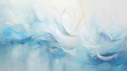 An elegant and subtle abstract background with sea inspired brush strokes and soft, flowing lines, capturing the essence of aquatic grace Ai Generative
